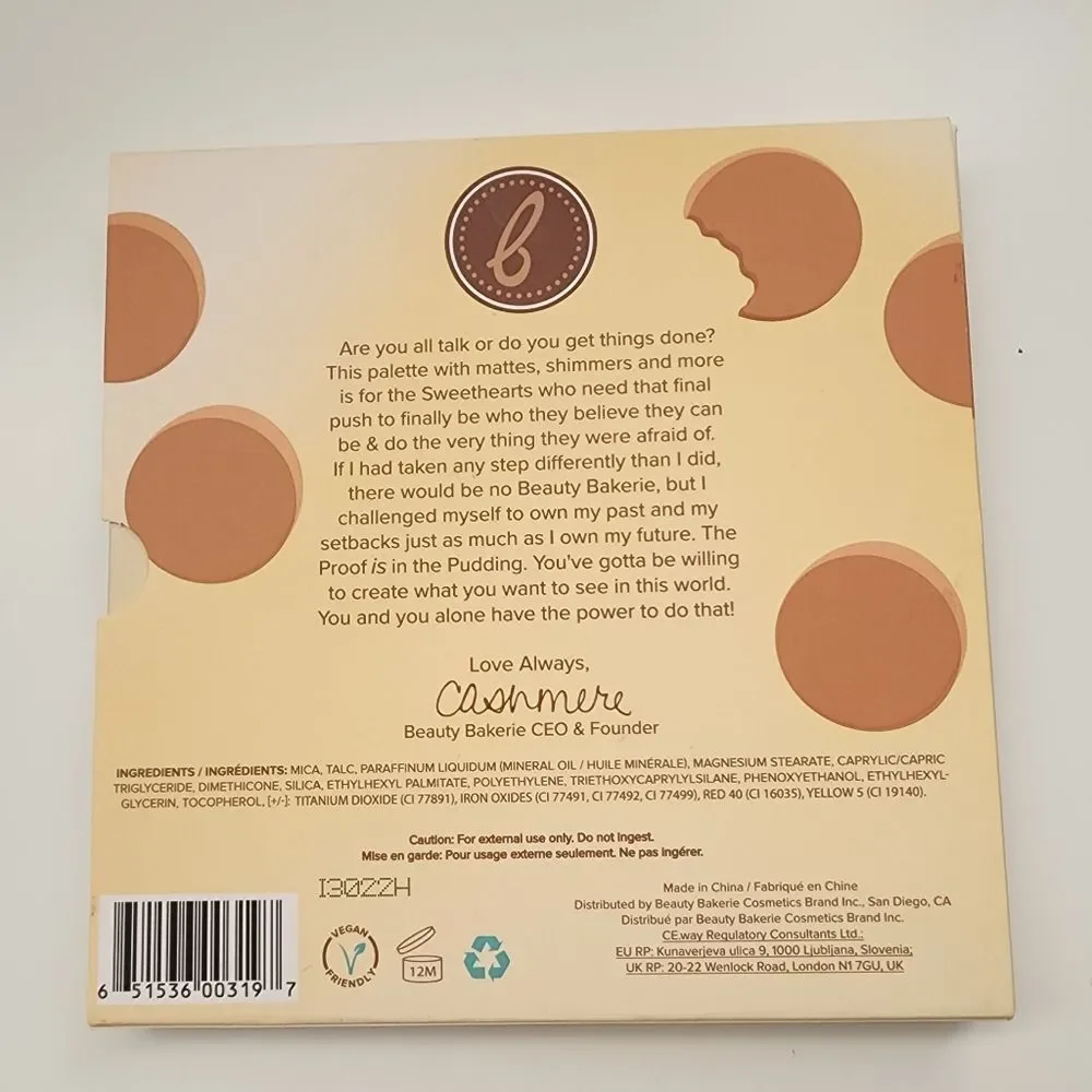 BEAUTY BAKERIE PREOOF IS IN PUDDIN EYESHADOW PALETTE MATTE SHIMMER NEUTRAL 9 PAN